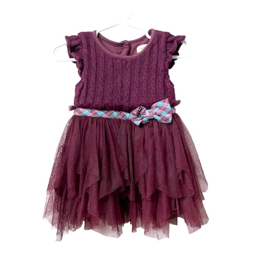 Matilda Jane Purple Tulle Sweater Soiree Dress 6-12 Months